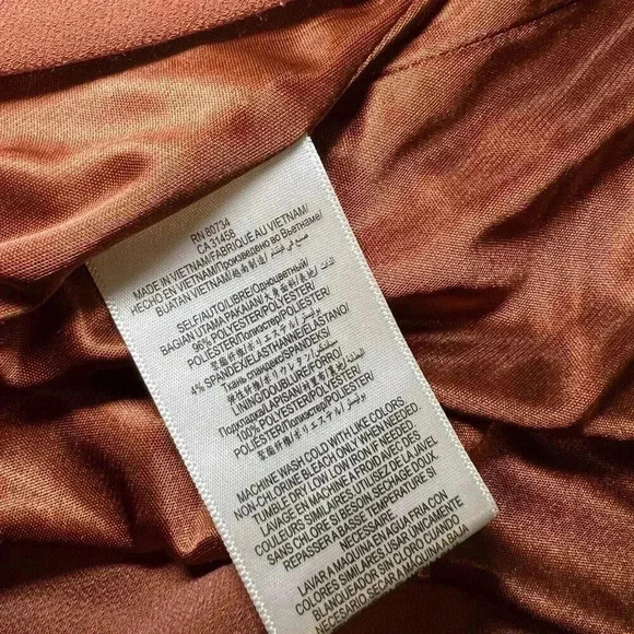 BCBGeneration Jacket Burnt Orange Women’s Size M Long Sleeve Shoulder Pads - Picture 5 of 7